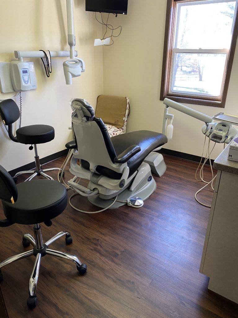 Chardon Dental Arts' dental chair where restorative dentistry procedures are performed